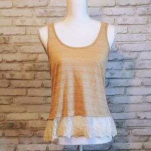 Bohemian Sleeveless Shirt Tank Top with Lace